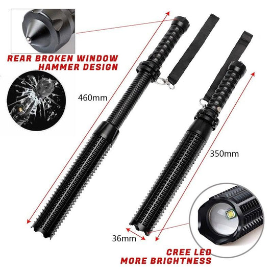 Rechargeable Adjustable LED Flashlights High Lumen Super Bright Handheld Waterproof Zoomable Portable Flashlight For Outdoor Baseball Bat Hiking CampingSelf Defense