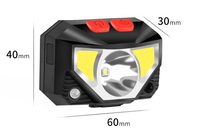 Rechargeable LED Powerfull Headlamp Flashlight USB Waterproof Headlamp Motion Body Sensor Headlight For Adults & Kids Camping Flashlight Outdoors Camping Running Biking Fishing