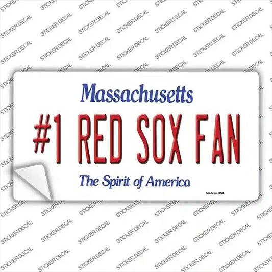 Number One Red Sox Fan Peel & Stick Bumper Stickers