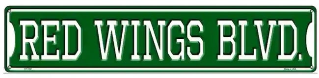 Red Wings Blvd. Metal Street Sign