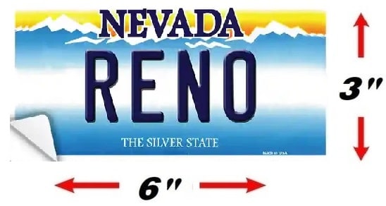 Size Of Reno Nevada Background Bumper Sticker 