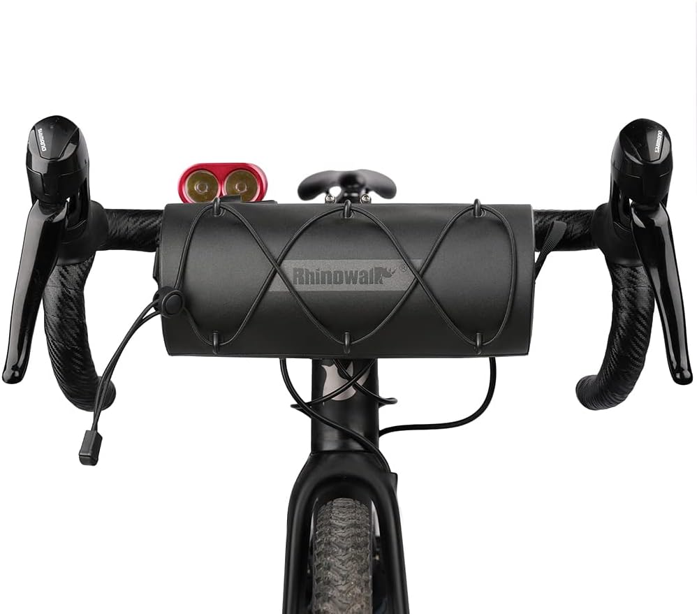 Mounted Rhinowalk Waterproof Handlebar Bag With Shoulder Strap