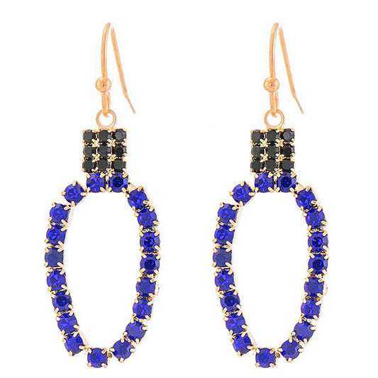 Sapphire Glow: Blue Xmas Light Earrings