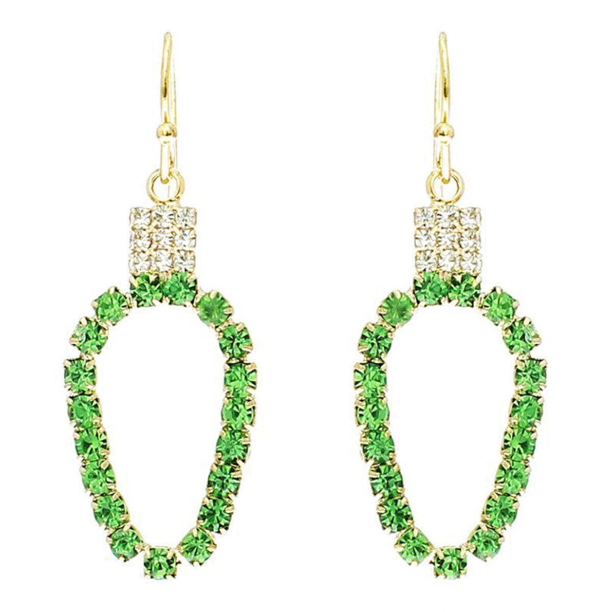 Subtle Elegance: Light Green Xmas Light Earring