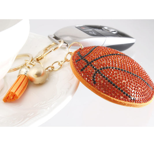 Orange Basketball Keychain Bag Charm