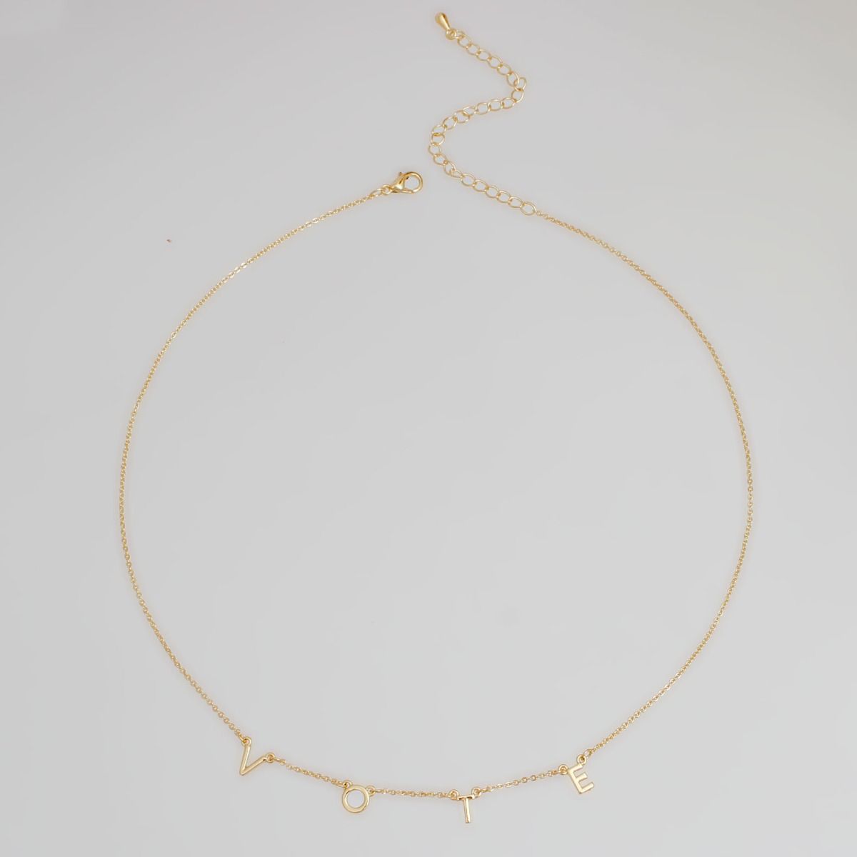 Gold VOTE Station Necklace