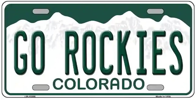 Go Rockies Colorado License Plate