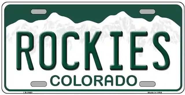 Rockies Colorado License Plate