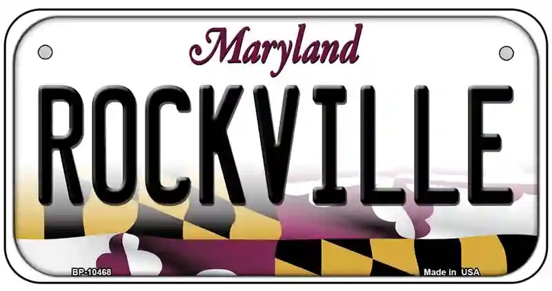 Rockville Maryland Bicycle License Plate