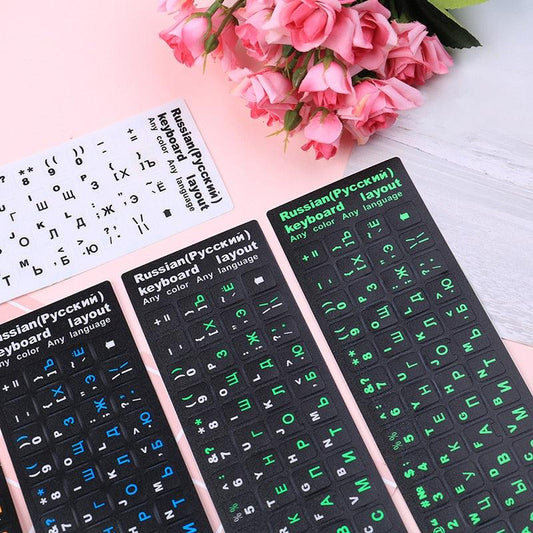 Russian Keyboard Cover Stickers For Laptop PC Keyboard Standard Letter Layout Keyboard Covers Film Silicone Skin Keyboard Covers For Laptops