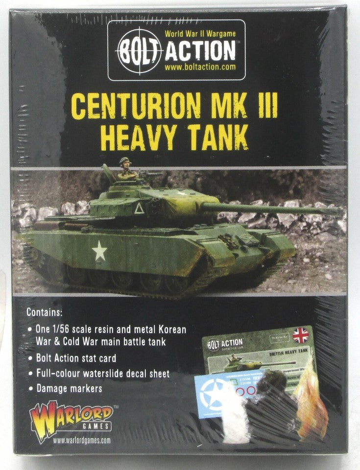 Box for a Centurion MK III Heavy Tank model from Bolt Action wargame series.