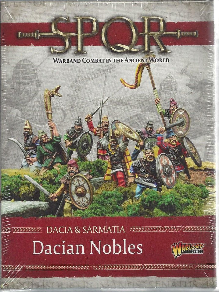 Warhammer figurine book cover featuring Dacian nobles with SPQR branding