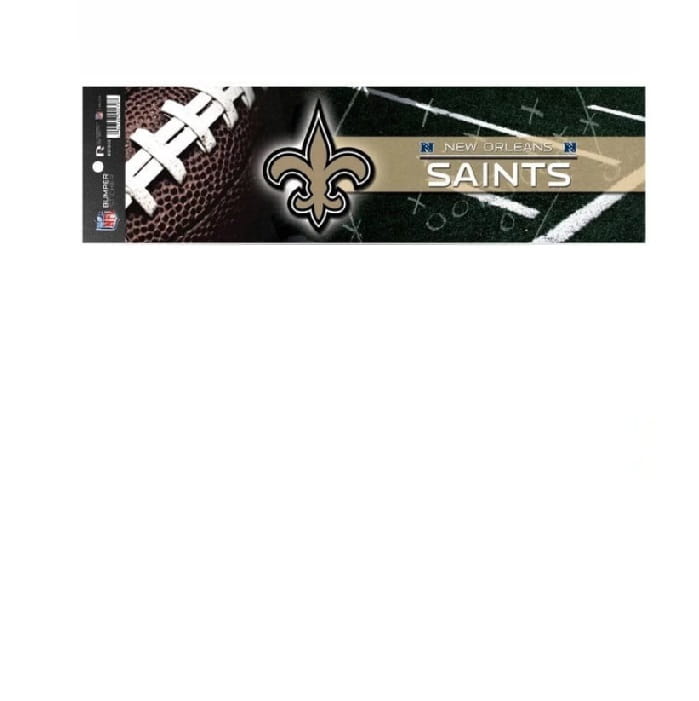 New Orleans Saints bumper sticker with football and team logo