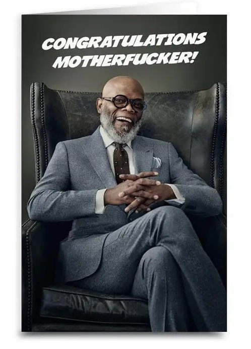 Samuel L Jackson Congratulations Card