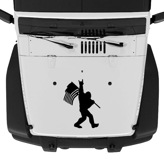 Patriotic Bigfoot Hood Graphic