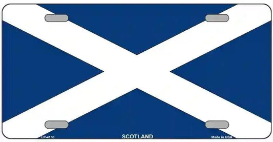 Scotland Flag Metal Novelty License Plate Auto Tag