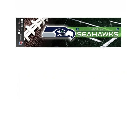 Seattle Seahawks bumper sticker with logo and text on a white background