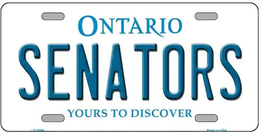 Senators Ontario Metal License Plate