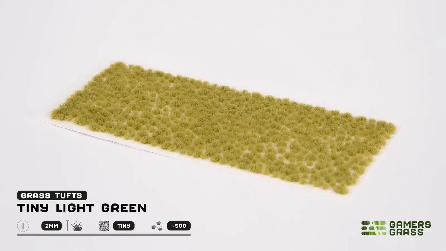 Rectangular mat with grass tufts labeled 'Tiny Light Green' on a white background