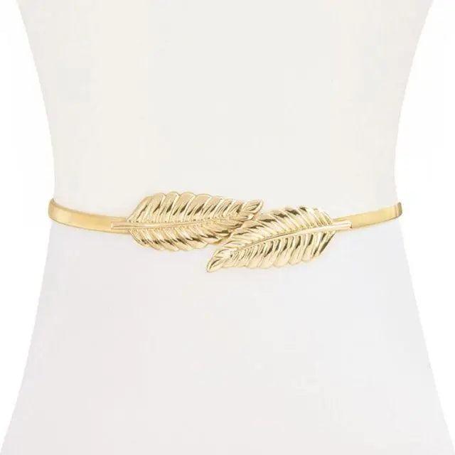 Shiny Women Metal Belt Luxurious Gold Dress Chain Belts Elegant Polished Adjustable Metal Mirror Waist Belt