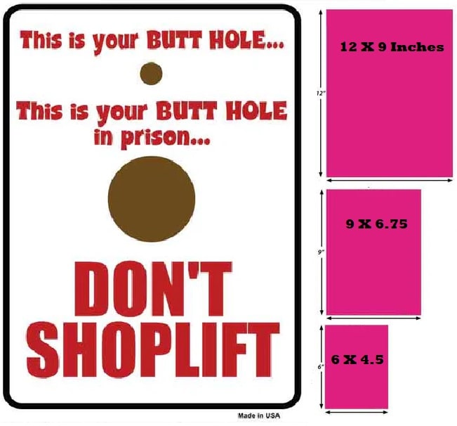 Size Of Do Not Shoplift Novelty Sticker