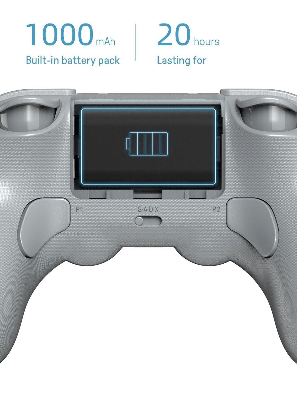 Simple Pure White Bluetooth Joystick Gamepad Controller Compatible With PC Monitor Laptop Tablet