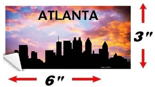 Atlanta Skyline Silhouette Sticker Decal