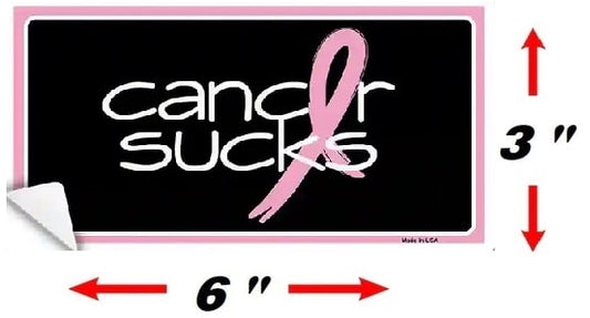 Size Cancer Sucks Bumper Sticker