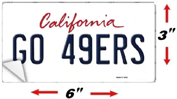 Size Of Go 49ers Fan Sticker Decal