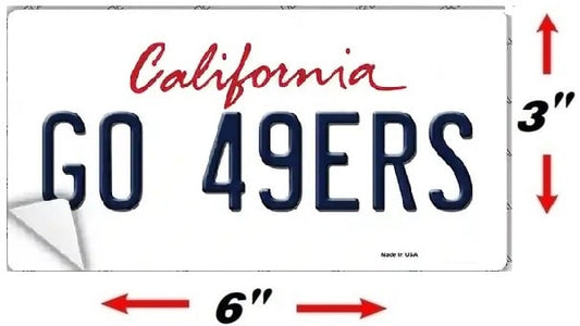 Size Of Go 49ers Fan Sticker Decal