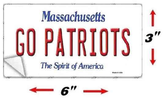 Size Of Go Patriots Bumper Sticker Decal