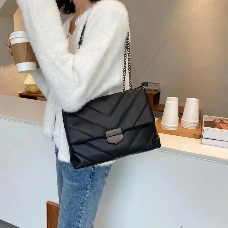 Sizzling Embroidery Thread Small PU Leather Crossbody Bags For Women And Girls Trending Female Shoulder Handbags
