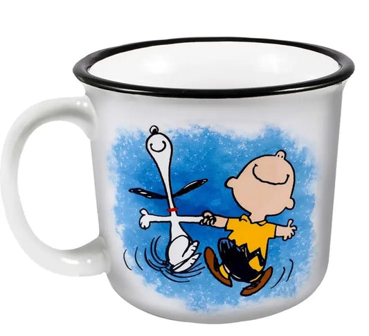 Snoopy and Charlie Brown Happy Campers Mug