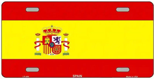 /Spanish Flag Metal Novelty License Plate
