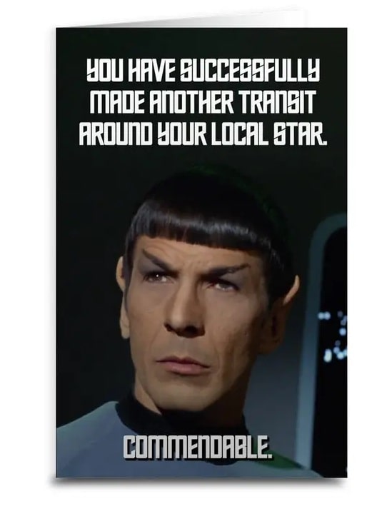 Spock "Star Trek" Birthday Card