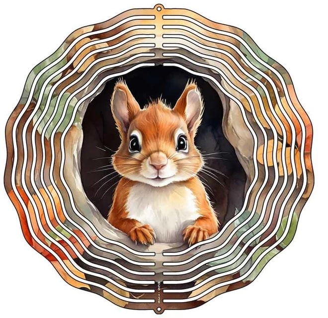 Squirrel Novelty Metal Wind Spinner