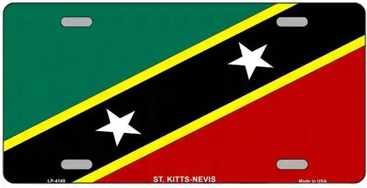 St Kitts-Nevis Flag Metal Novelty License Plate Auto Tag