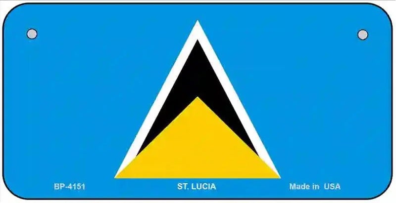 St. Lucia Flag Bicycle License Plate