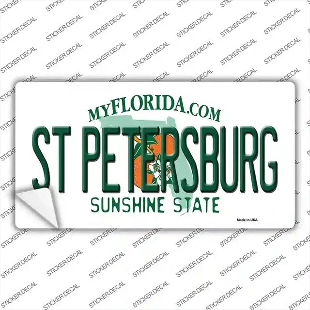 St. Petersburg Florida Peel and Stick Bumper Sticker