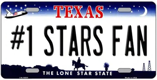 Number One Stars Fan Novelty Texas Style License Plate