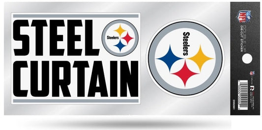 Pittsburgh Steelers Steel Curtain Emblem Double Die Cut Stickers