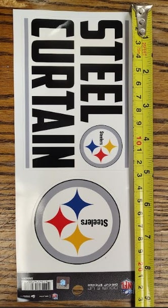 Pittsburgh Steelers 'Steel Curtain'  Double Die Cut Stickers