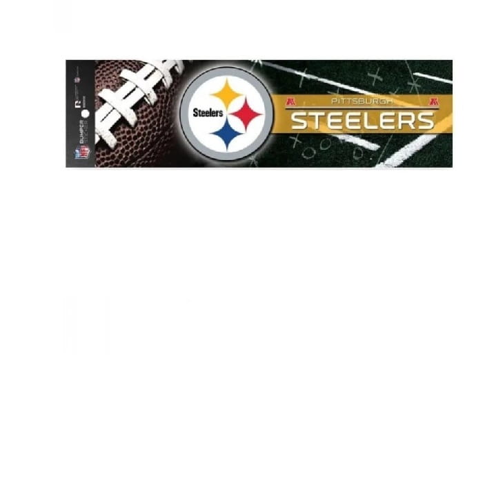 Pittsburgh Steelers logo with football and game elements on a white background