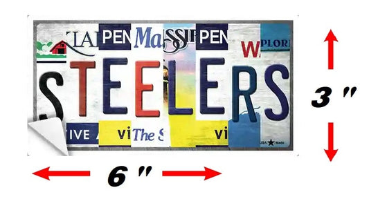 Folk Art Steelers Fan Bumper Sticker