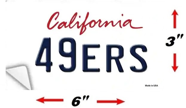 Sze Of California 49ers Sticker Decal