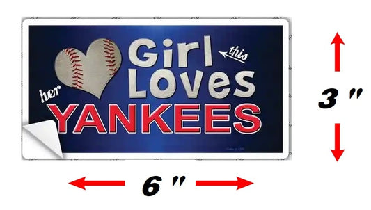 Size of Yankees Stcker