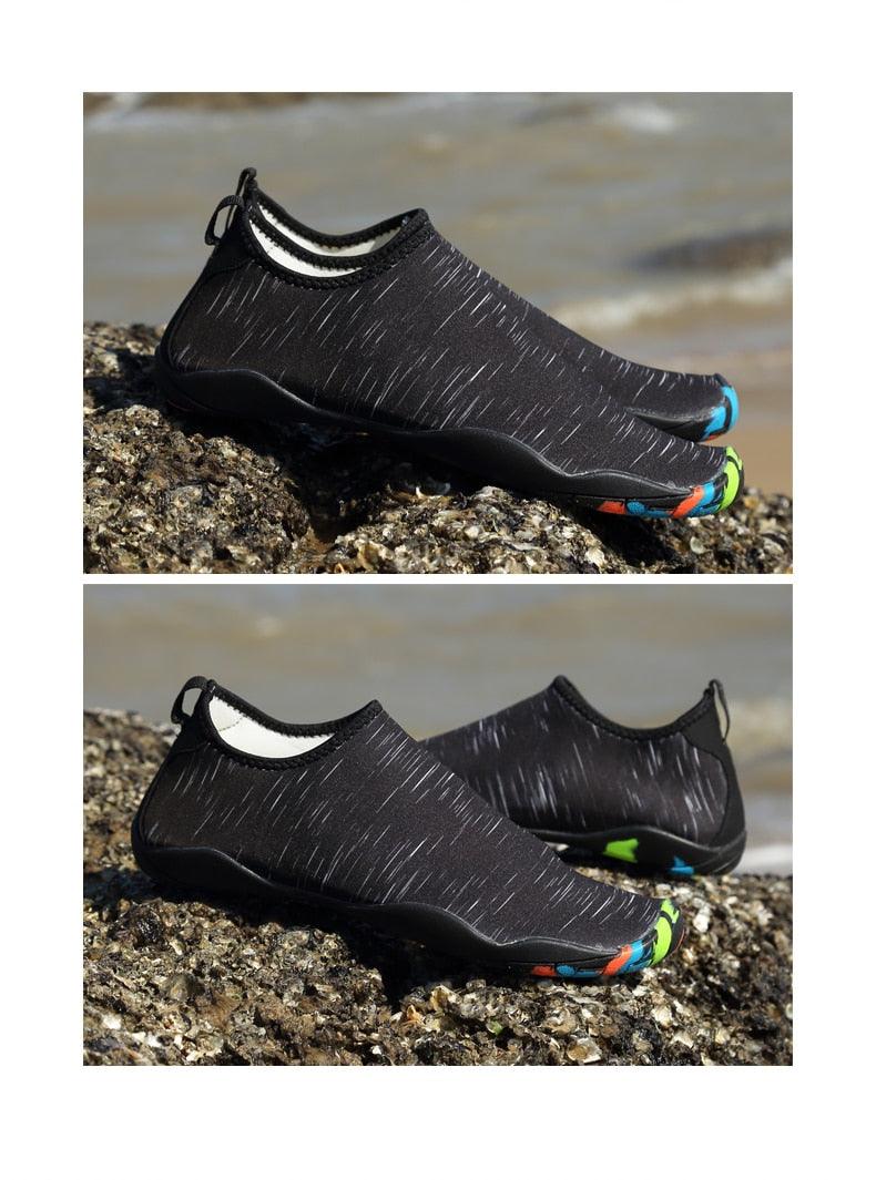 Summer Outdoor Mens Sports Water Shoes Non-Slip Beach Shoes Barefoot Upstream Shoes Quick-Dry Aqua Sock Barefoot For Beach Swim River Pool Lake Hiking Kayaking Surfing