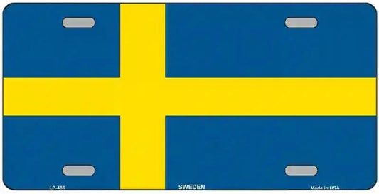 Sweden Flag Metal Novelty License Plate