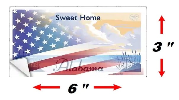 Size Graphic Sweet Home Alabama Bumper Sticker