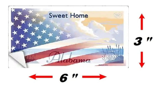 Size Graphic Sweet Home Alabama Bumper Sticker